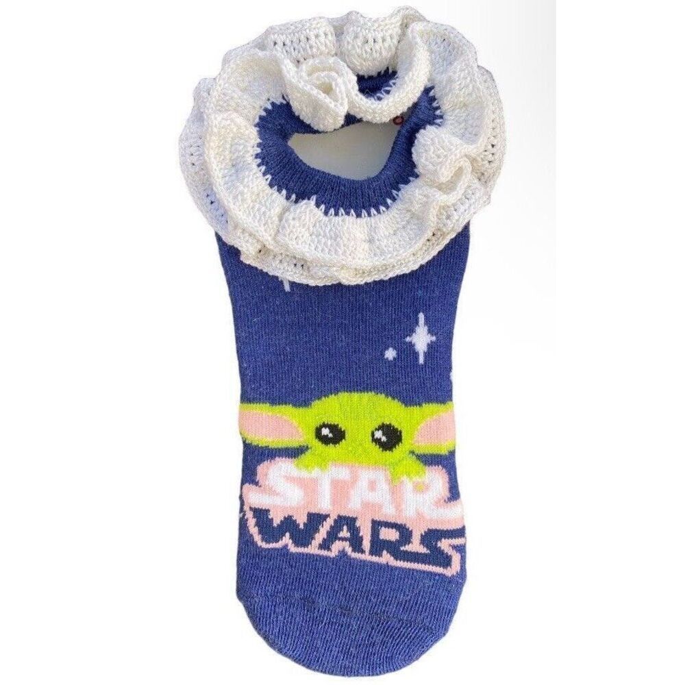 🎀2/$20🎀 Hand Crocheted Ruffle Star Wars Ankle Socks- Shoe Size 4-10 Women’s